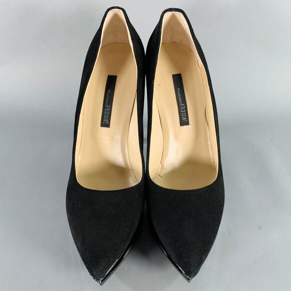 GIANFRANCO FERRE Size 9 Black Suede Platform Pumps - Picture 4 of 10